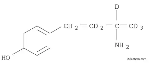 Molecular Structure of 1189890-45-6 (rac 4-(3-Aminobutyl)phenol-d6)